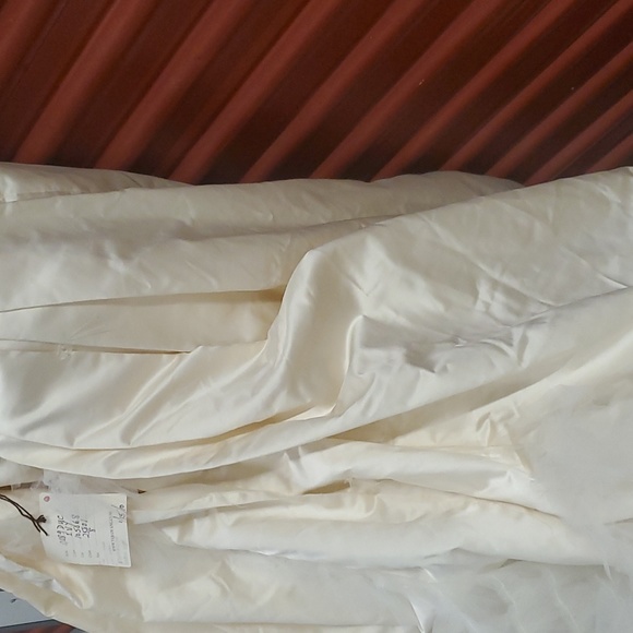 Vera Wang Dutchesse Wedding Dress size 8 Ivory Silk strapless Ball gown #2 - Picture 9 of 17